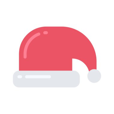 Santa şapka web simge vektör çizim