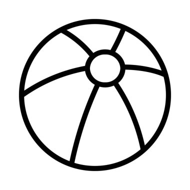 Beach Ball web simgesi vektör illüstrasyonu