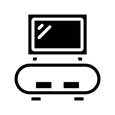  Modern TV Birimi ikon vektör illüstrasyon tasarımı