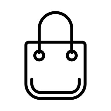 çanta simgesi, vektör illüstrasyonu basit tasarım