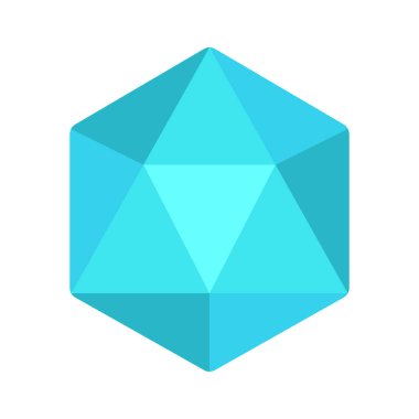 Gem web simgesi düz tasarım, vektör illüstrasyonu