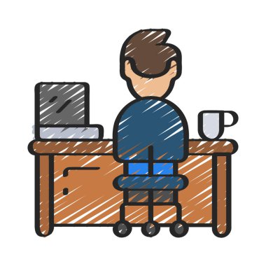 Serbest Çalışan Web simgesi vektör illüstrasyonu