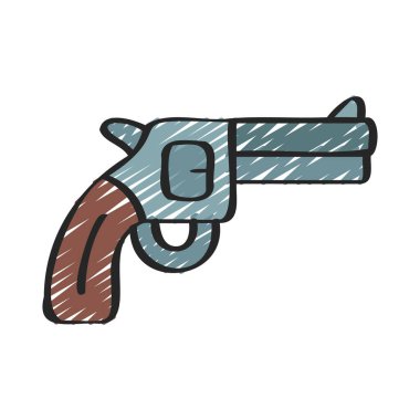 Revolver simgesi vektör illüstrasyon tasarımı