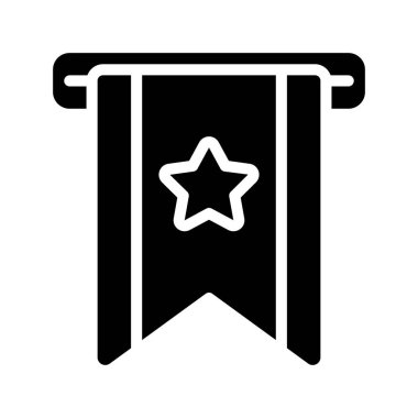 Katlanmış Kurdele Web simgesi vektör illüstrasyonu