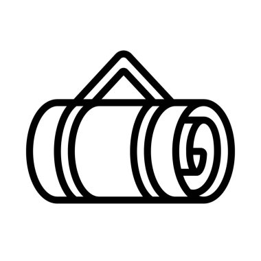 Yoga Mat web simgesi vektör illüstrasyonu