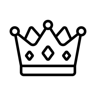 Beyaz arkaplanda kraliyet taç simgesi vektör illüstrasyonu 