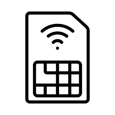 eSim simge vektör illüstrasyon tasarımı