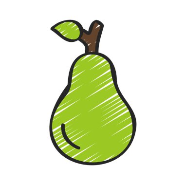 taze armut meyve izole simgesi