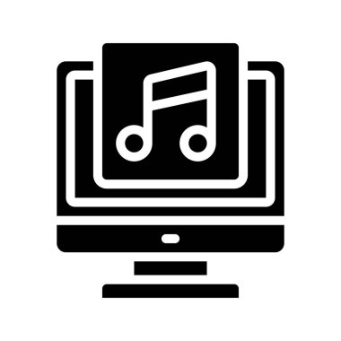 Music App Web simgesi vektör çizimi