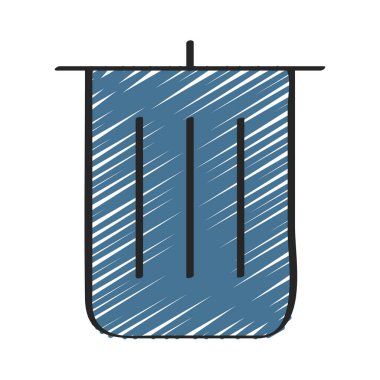 Bin Simgesi Basit Vektör İllüstrasyonu