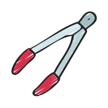 Tong Simgesi Basit Vektör İllüstrasyonu