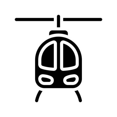 Helikopter. Web simgesi basit illüstrasyon  