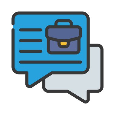 İş İleti simgesi vektör illüstrasyonu