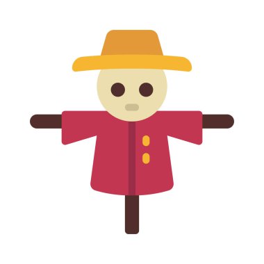 korkuluk web simgesi vektör illüstrasyonu