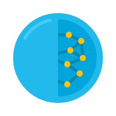Nanoteknolojik Küre ikon vektör çizimi