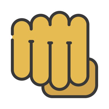 Yumruk Yumruk simgesi, vektör illüstrasyonu basit tasarım