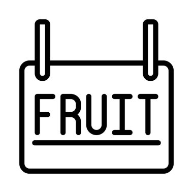 Meyve Koridoru Simgesi Basit Vektör İllüstrasyonu