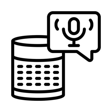 Akıllı Sözcü simge vektör resimleme tasarımını izole etti