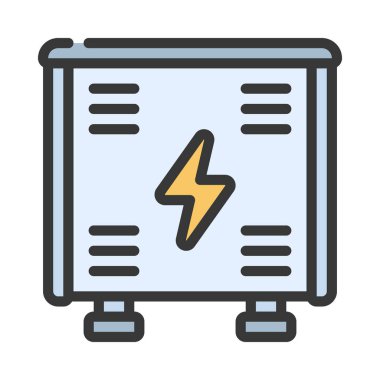 Substation Machine web simgesi vektör illüstrasyonu