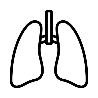 Akciğerler simge vektör çizim tasarım