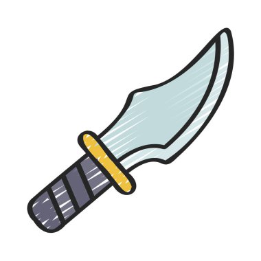  Hançer simgesi vektör çizimi tasarımı