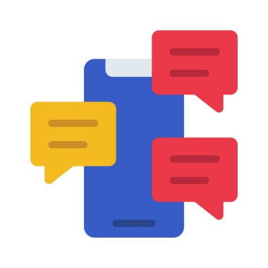 Cep Telefonu İletisi Web simgesi vektör illüstrasyonu