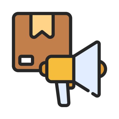 Ürün Pazarlama Web simgesi, vektör illüstrasyonu                 