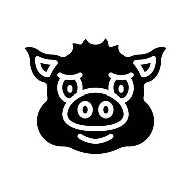 Domuz ikonu vektör illüstrasyonu