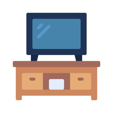  Modern TV Birimi ikon vektör illüstrasyon tasarımı