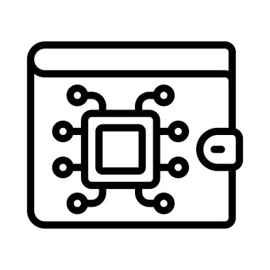 wallet icon, vector illustration simple design