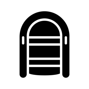 Dinghy Boat web simgesi vektör çizimi 