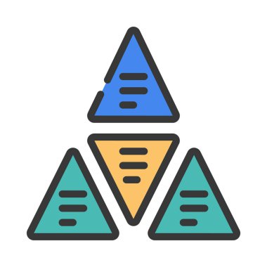 Bilgi Üçgenleri web simgesi vektör illüstrasyonu