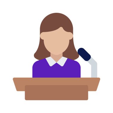 Kadın Aday Podyumu Web simgesi çizimi