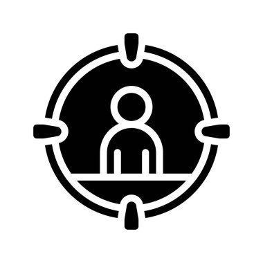 Hedef ağ simgesi, vektör illüstrasyonu             