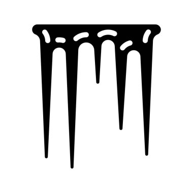 Icicles web simgesi vektör illüstrasyonu 