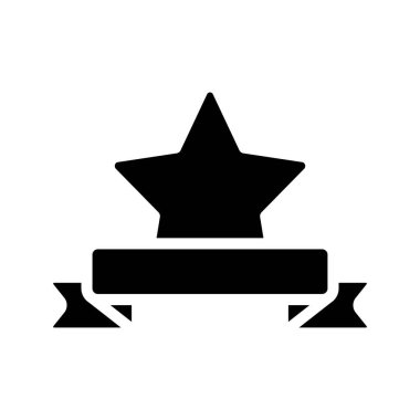 Yıldız Banner web simgesi vektör illüstrasyonu