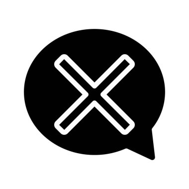 Çapraz İleti simgesi, vektör çizimi  