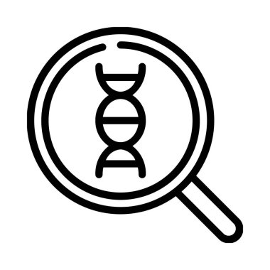 DNA web simgesi vektör illüstrasyonunu analiz et 