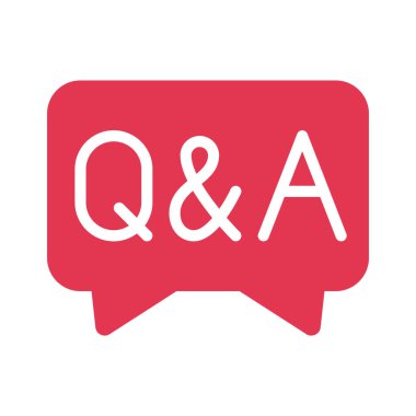 Q ve A Message web simgesi vektör illüstrasyonu