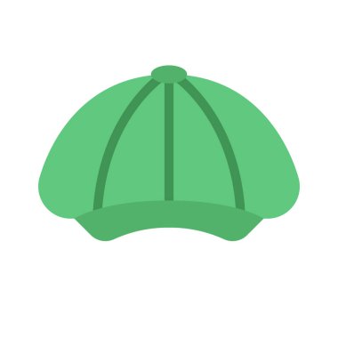 şapka vektör simgesi. çizgi film vektörü Çiftçi Şapka beyaz arkaplanda izole       