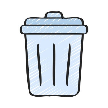 Atık Bin web simgesi vektör illüstrasyonu