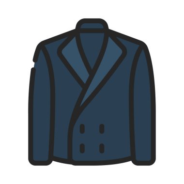 Takım Elbise Ceketi Web simgesi vektör illüstrasyonu