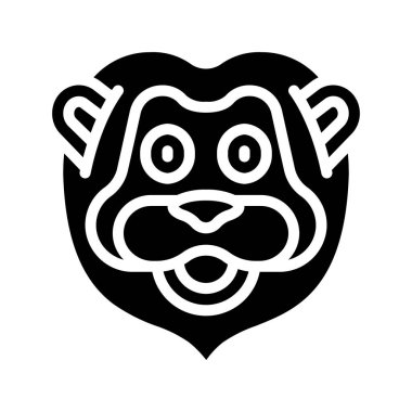 vektör renk aslan çizgi film illüstrasyonu