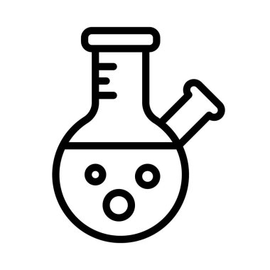 Yan Boru Simgesi vektör illüstrasyonlu beher