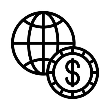 İnternet Para Web simgesi vektör illüstrasyonu