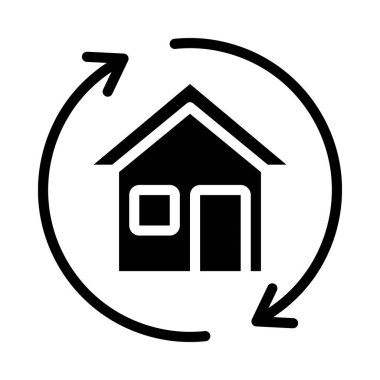Konut Döngüsü Web simgesi vektör çizimi