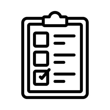 Kontrol listesi vektör simgesi tasarımı, illüstrasyon 