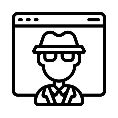 Web sitesi simgesi, vektör illüstrasyonu basit tasarım