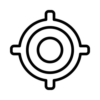 Hedef web simgesi düz tasarım, vektör illüstrasyonu                         