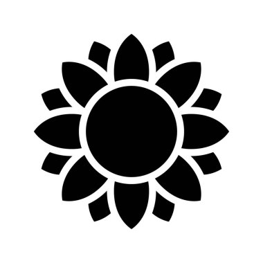ayçiçeği izole edilmiş ikon vektör illüstrasyon tasarımı